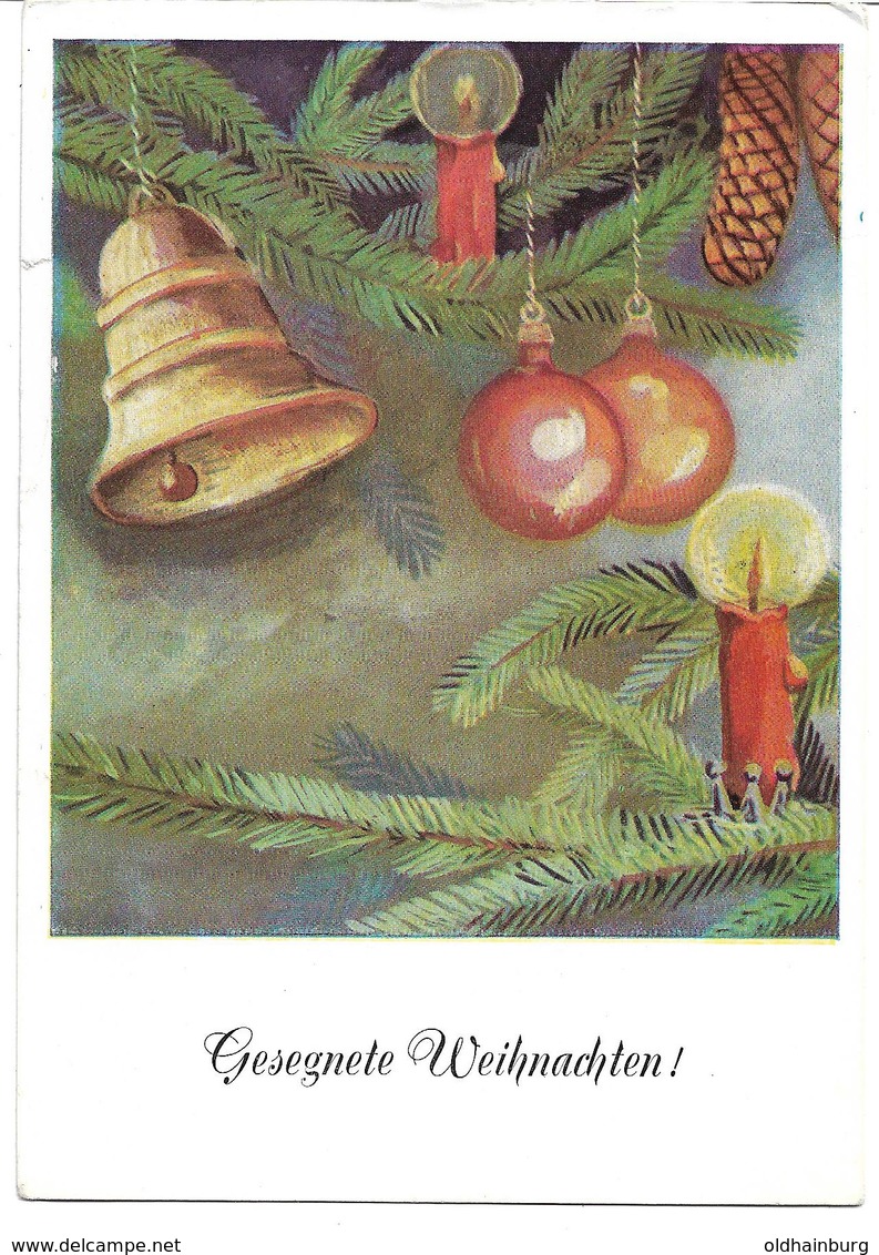 3088p: AK Weihnachten 1958, Kunst Der Mund- Und Fuss- Schaffenden, Gelaufen - Sonstige & Ohne Zuordnung