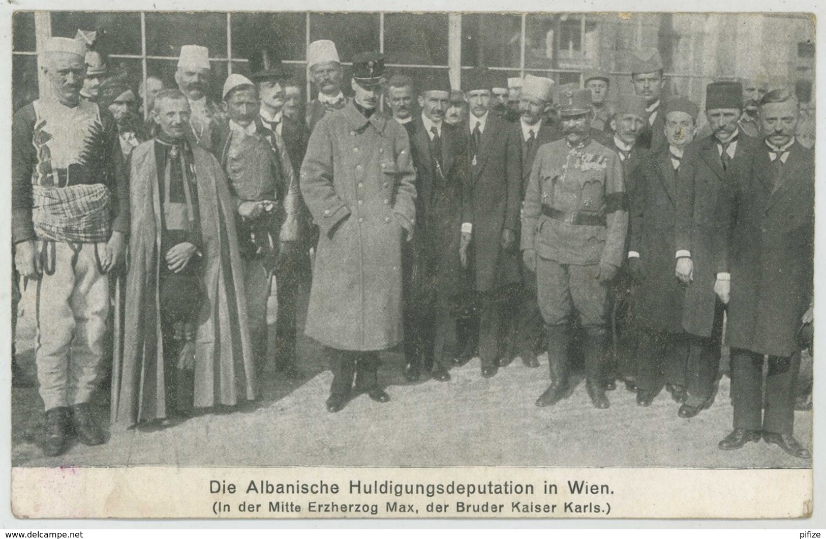 (Albanie) Shqipëria . Die Albanische Huldigungsdeputation In Wien . Erzherzog Max , Der Bruder Kaiser Karis . - Albania