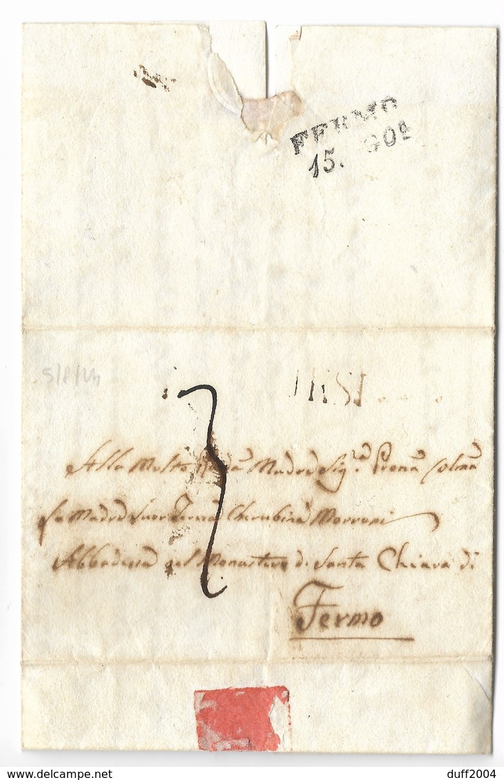 DA JESI A FERMO - 15.8.1824. - 1. ...-1850 Prephilately