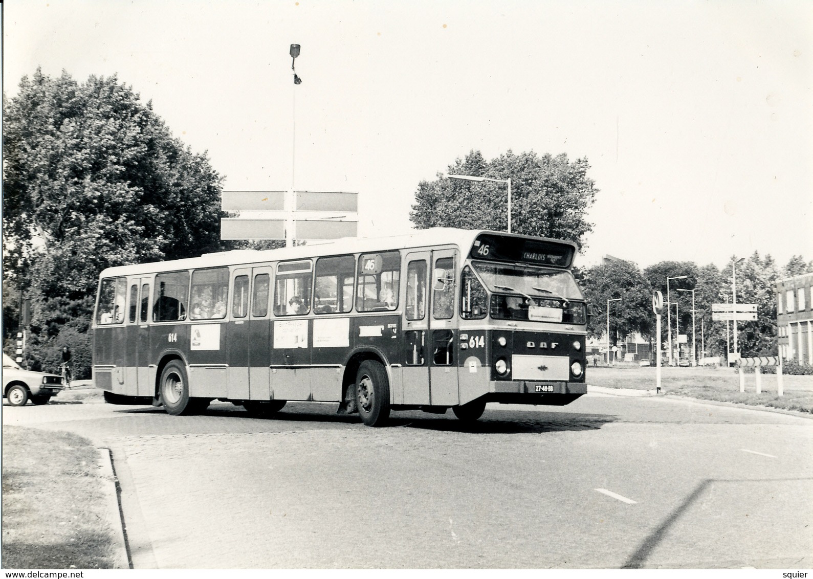 Bus, Omnibus, DAF, RET 614, Charlois, Rotterdam, Public Transport, Real Photo - Auto's