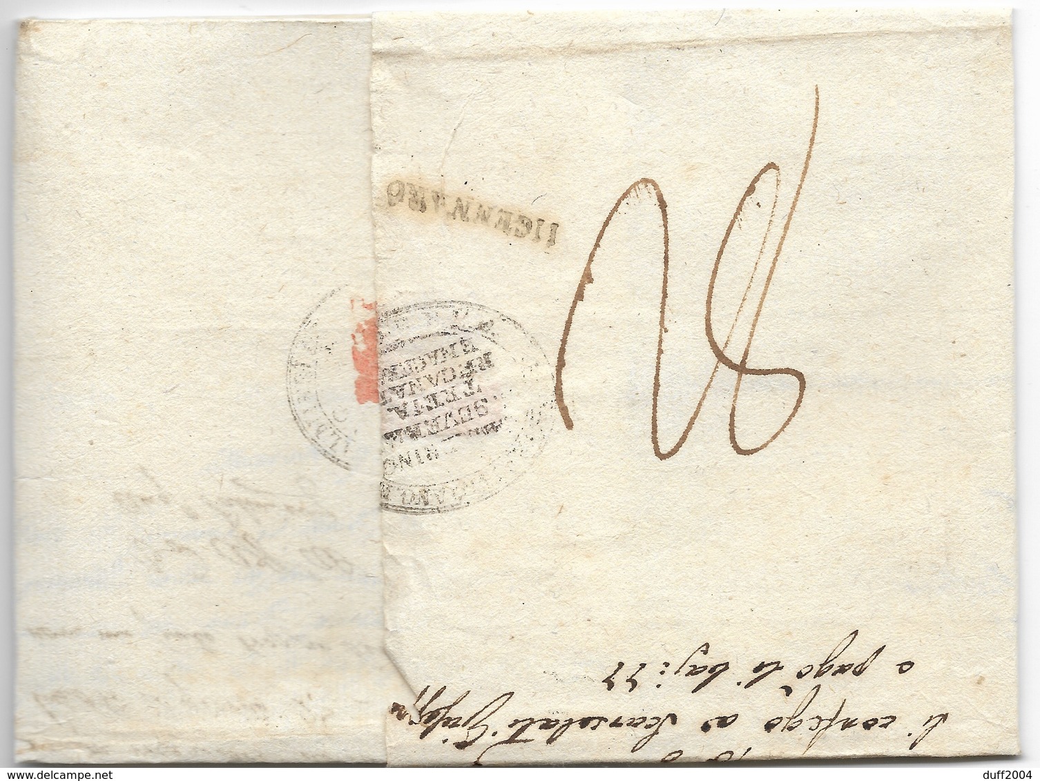 DA MACERATA A FABRIANO - 30.7.1836 - PORTO PAGATO PER 28 BAJ. - 1. ...-1850 Prephilately