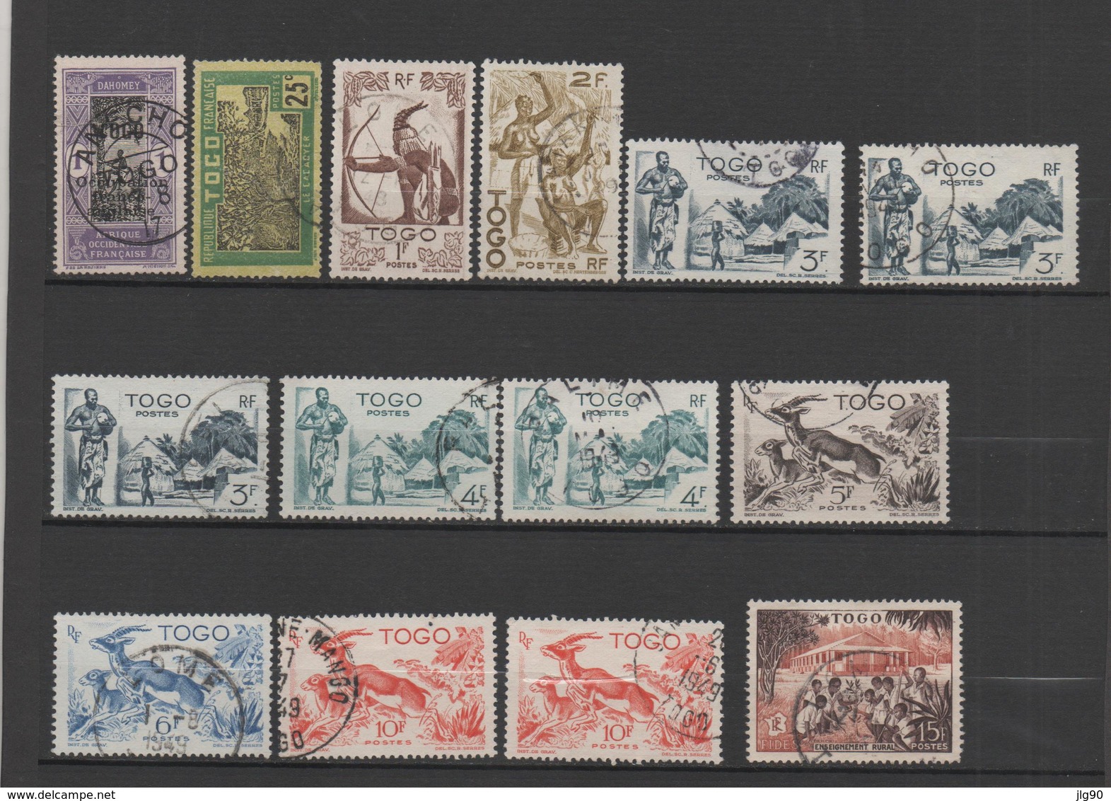 TOGO 14 Timbres 1916-58 Oblitérés - Gebraucht