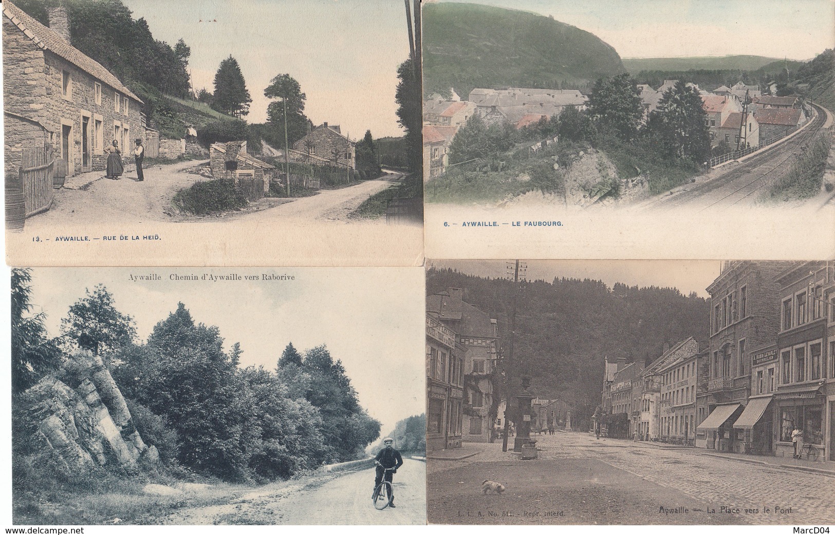 AYWAILLE: Très beau lot de 48 cartes postales anciennes