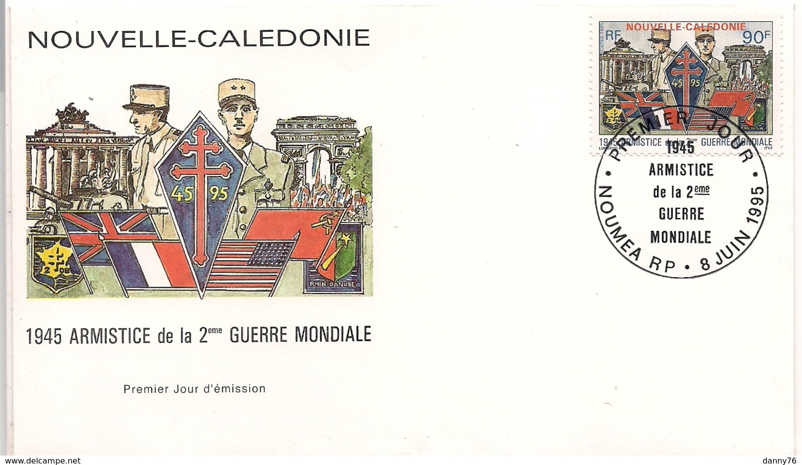 1945 * ARMISTICE 2ème GUERRE MONDIALE * DE GAULLE & DE LATTRE DE TASSIGNY * NOUVELLE CALEDONIE - De Gaulle (General)