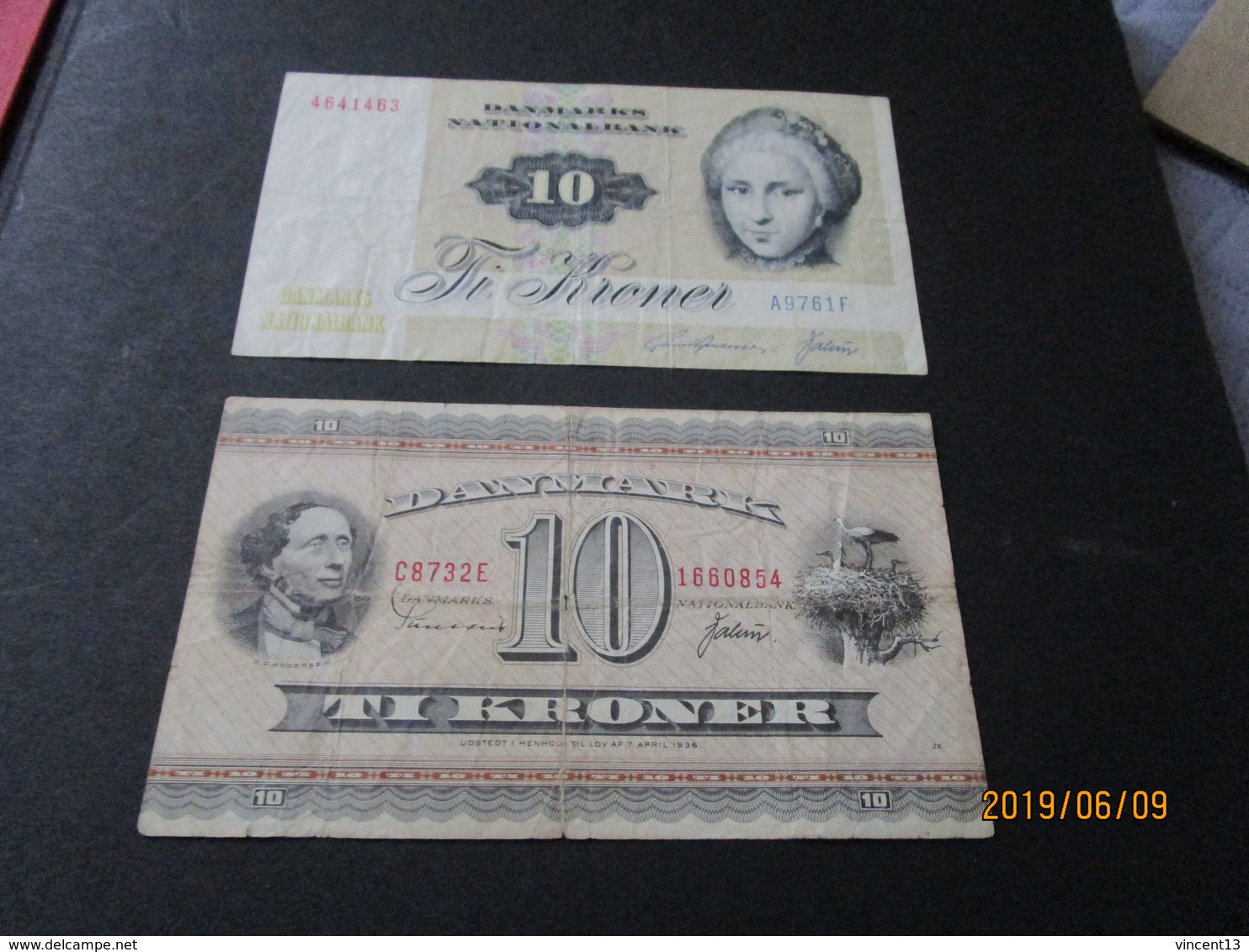 2 Billets Banknotes  DANEMARK 10 KRONEN - Danemark