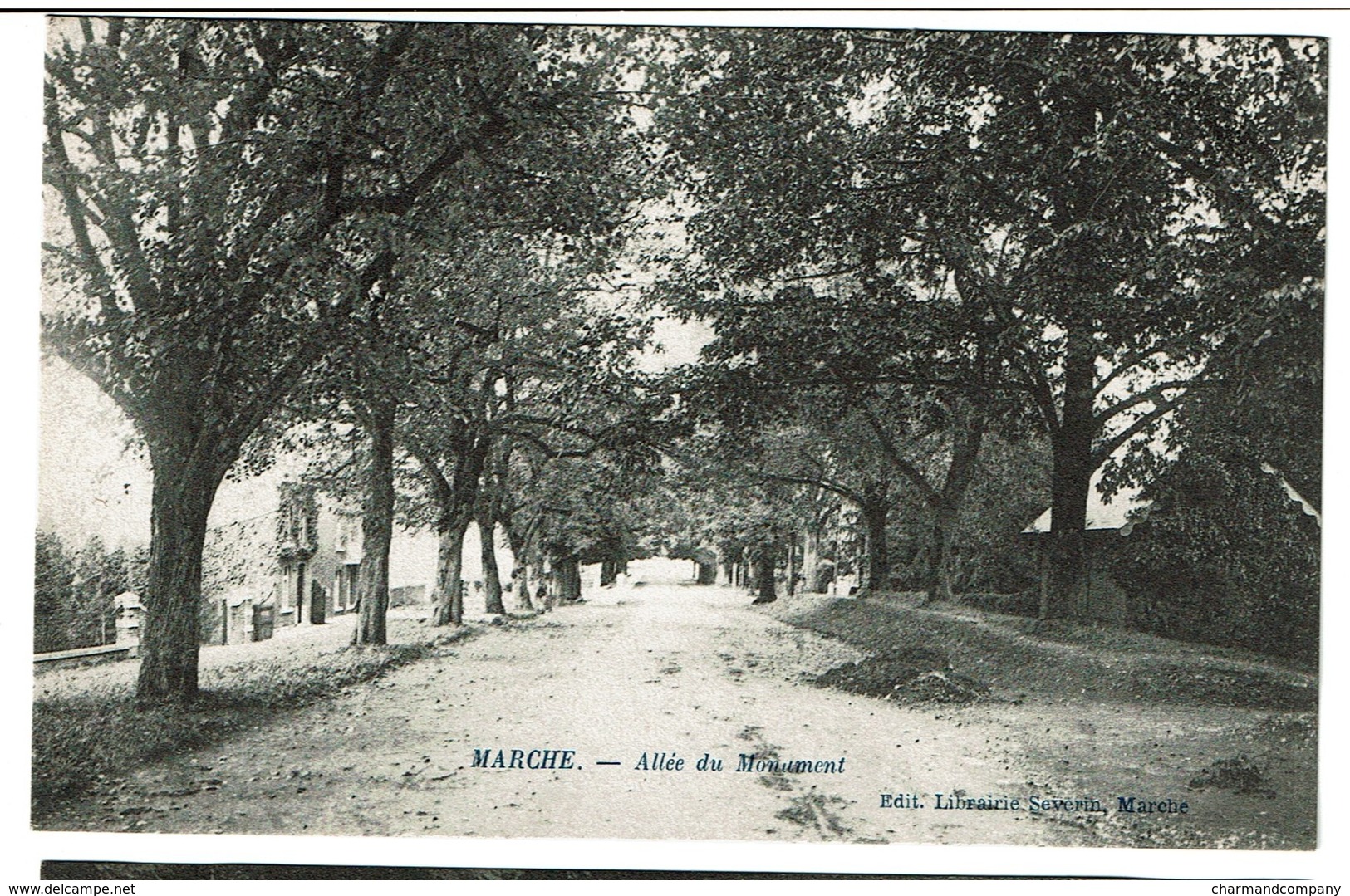 Marche - L'Allée Du Monument - Edit. Librairie Severin / M. Marcovici - 2 Scans - Marche-en-Famenne