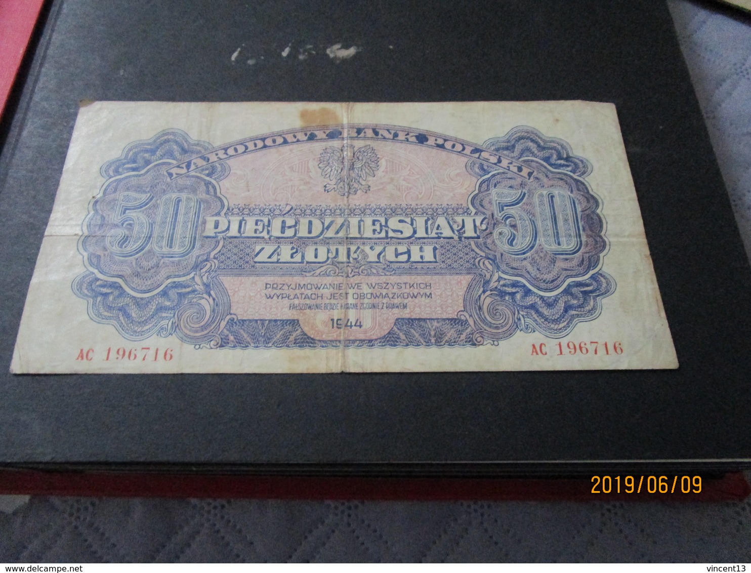 Grand Billet Banknote Pologne 1944 - Polonia