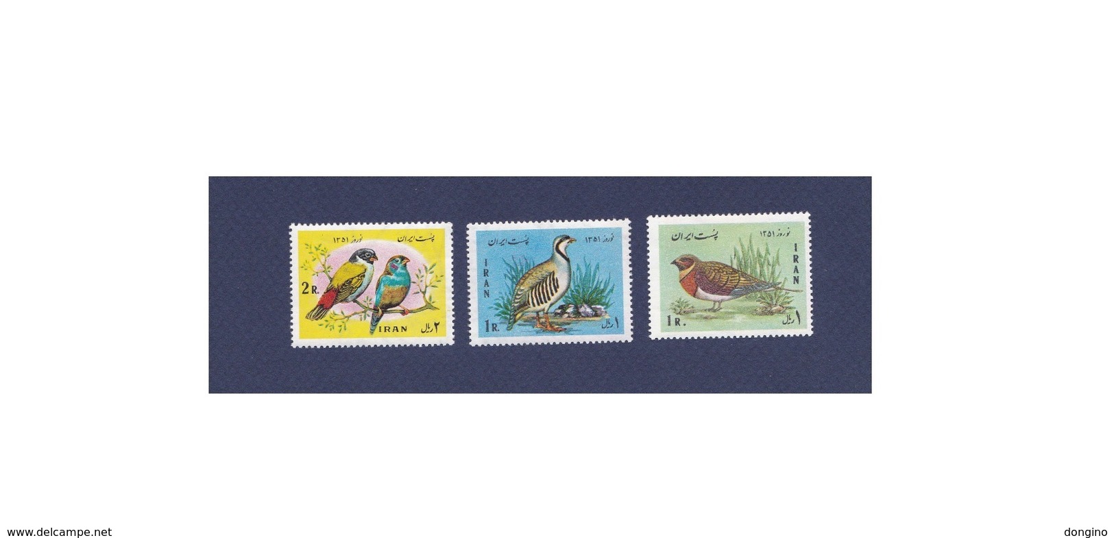 G286. Iran / 1972 / Birds / Aves / Oiseaux - Patrijzen, Kwartels