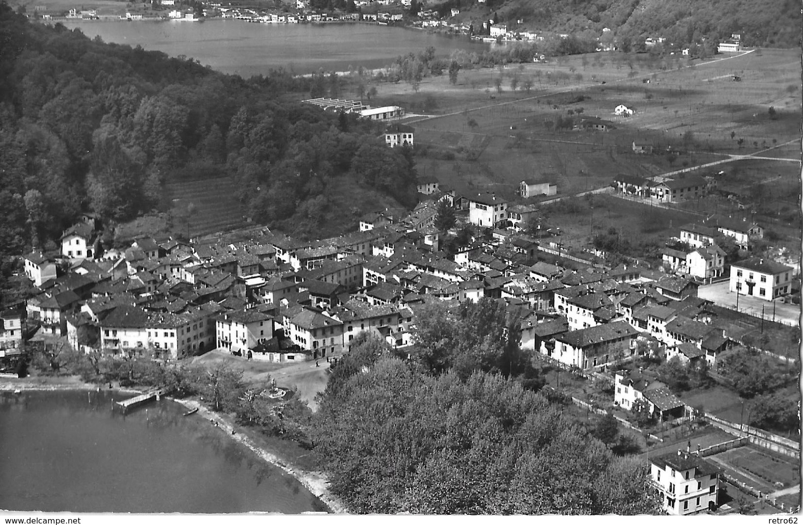 CASLANO → Verso Ponte Tresa, Veduta Aerea Anno 1961 - Ponte Tresa