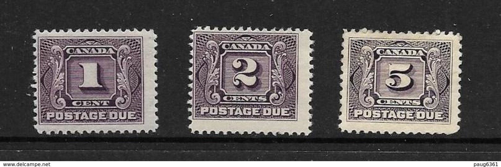 CANADA 1906 TAXE   YVERT N°T1/3 NEUF MH* - Postage Due