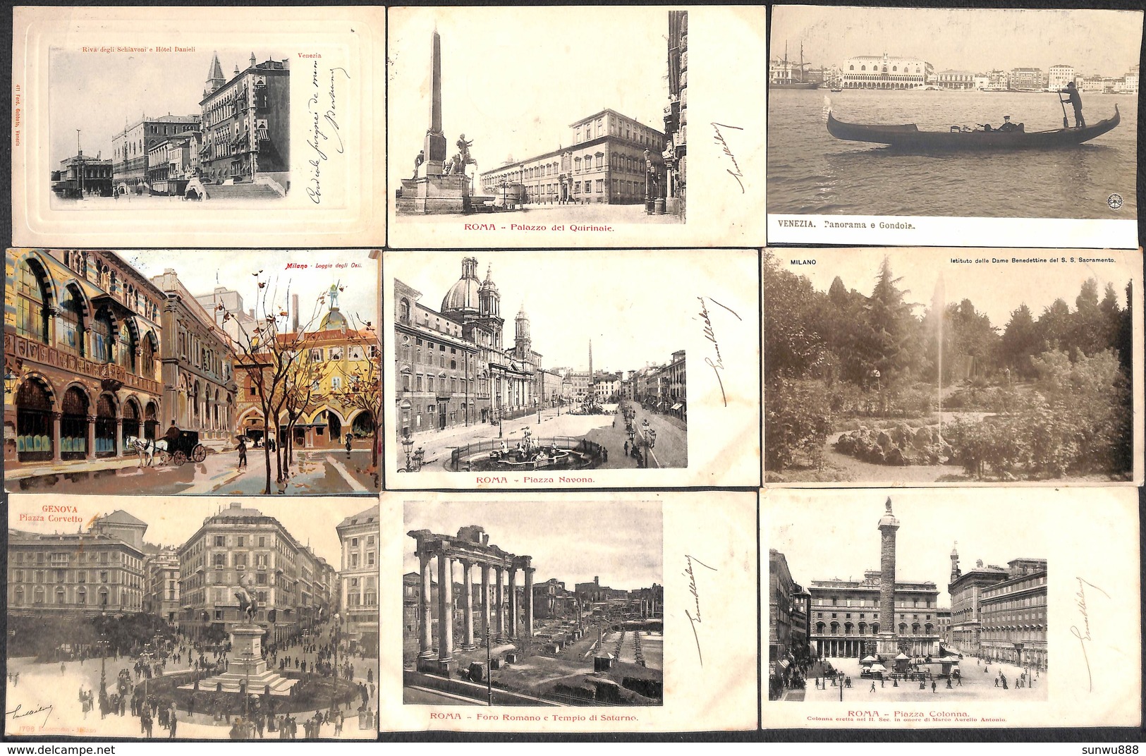 Italia - Lot 67 Cartes (animation, Hotel, Como, Litho Padova Roma...(to See, Little Price) - Autres & Non Classés