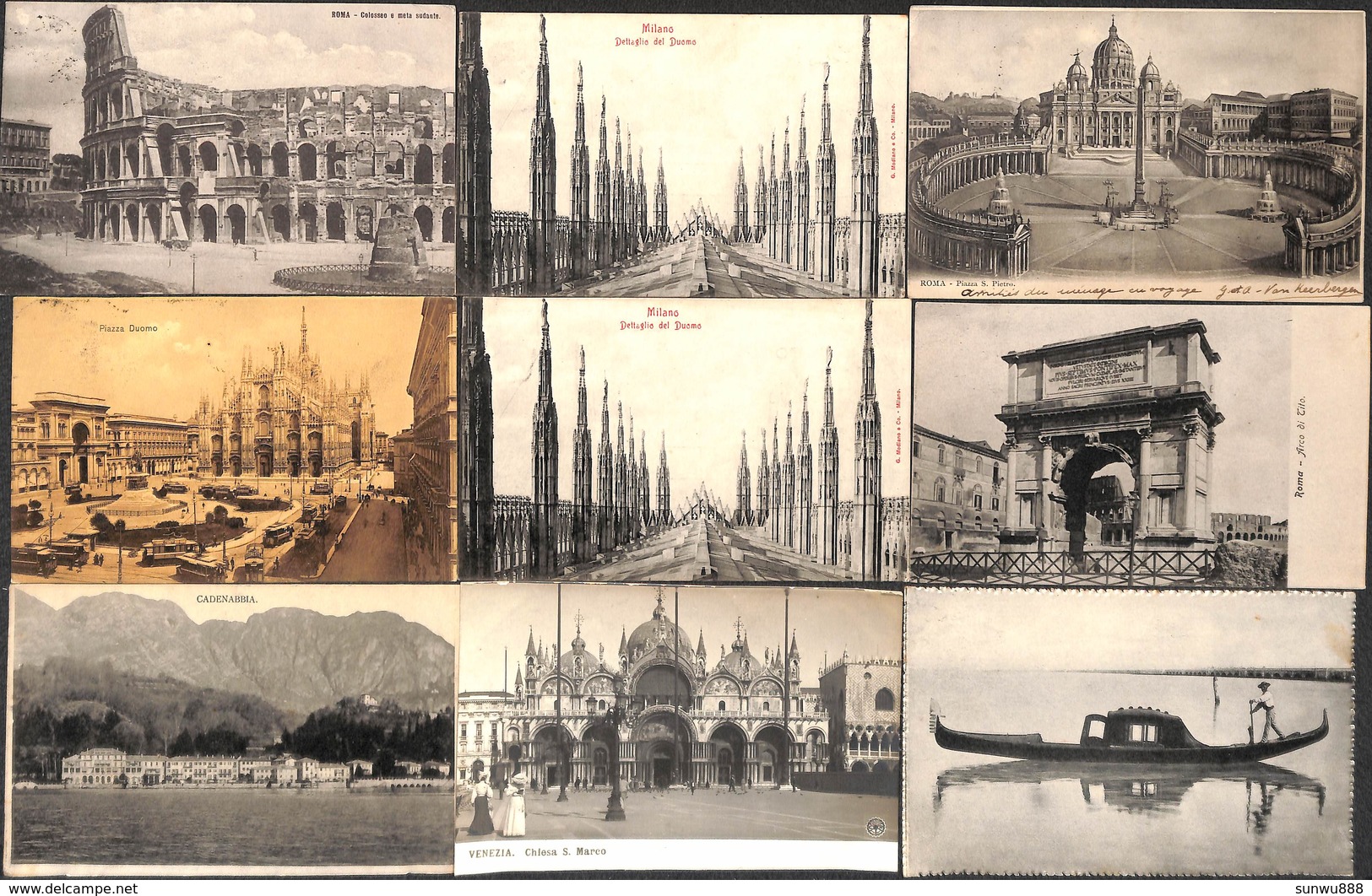 Italia - Lot 67 Cartes (animation, Hotel, Como, Litho Padova Roma...(to See, Little Price) - Autres & Non Classés