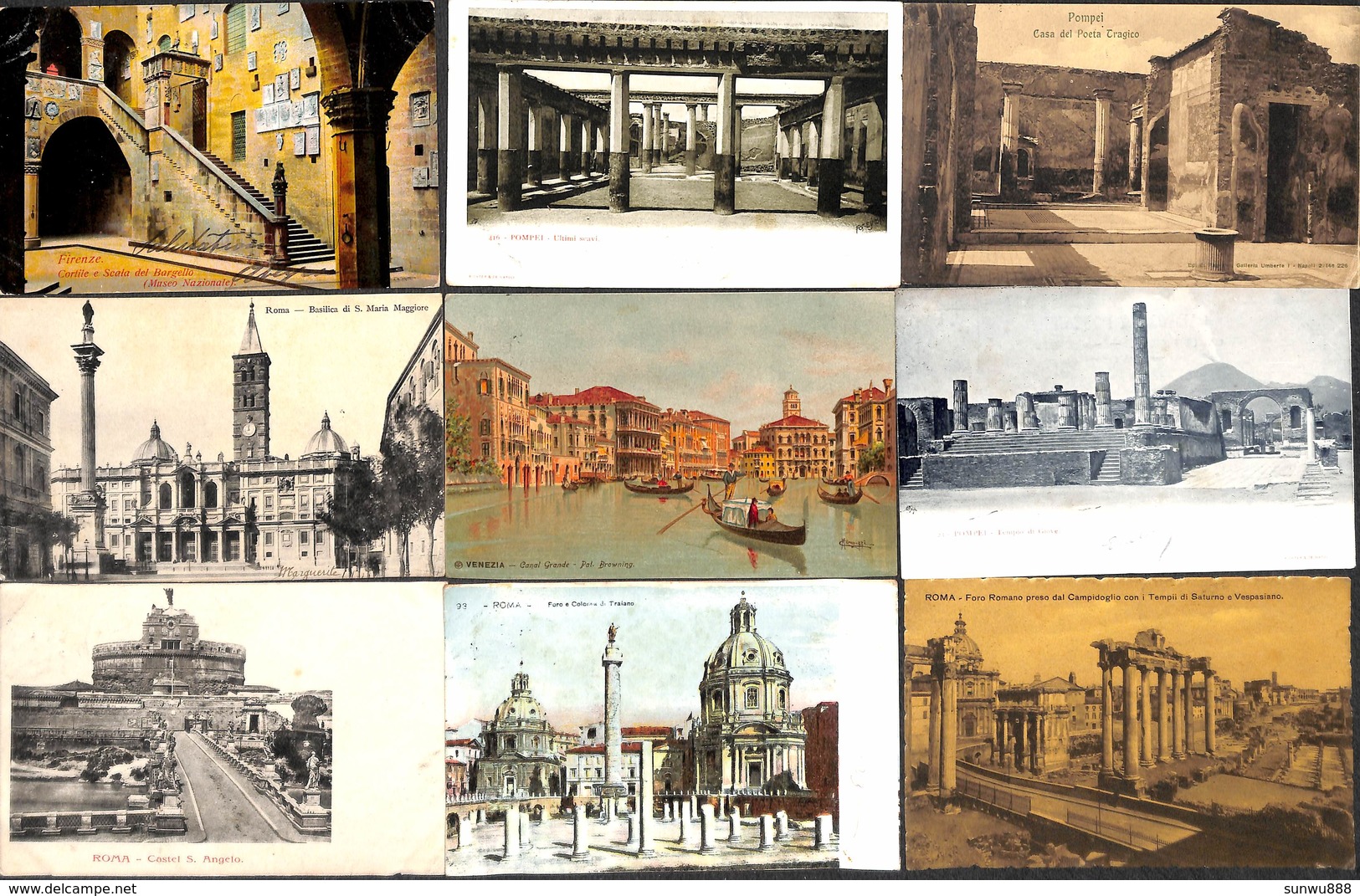 Italia - Lot 67 cartes (animation, Hotel, Como, Litho Padova Roma...(to see, little price)