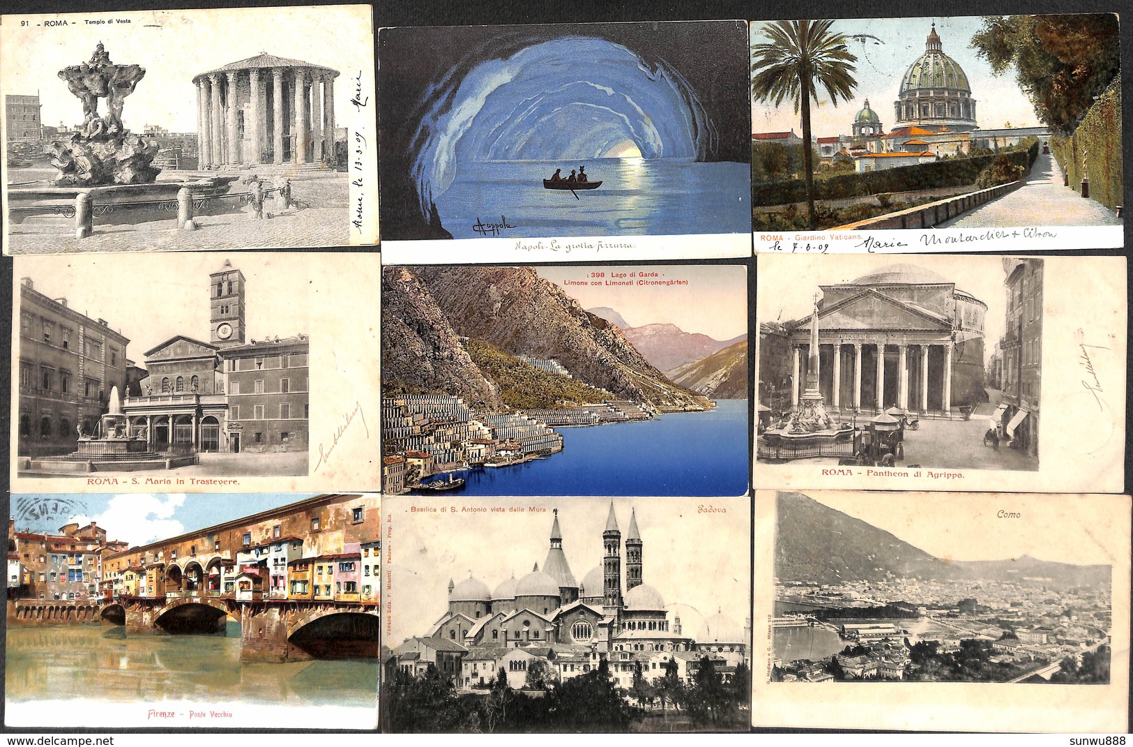 Italia - Lot 67 cartes (animation, Hotel, Como, Litho Padova Roma...(to see, little price)