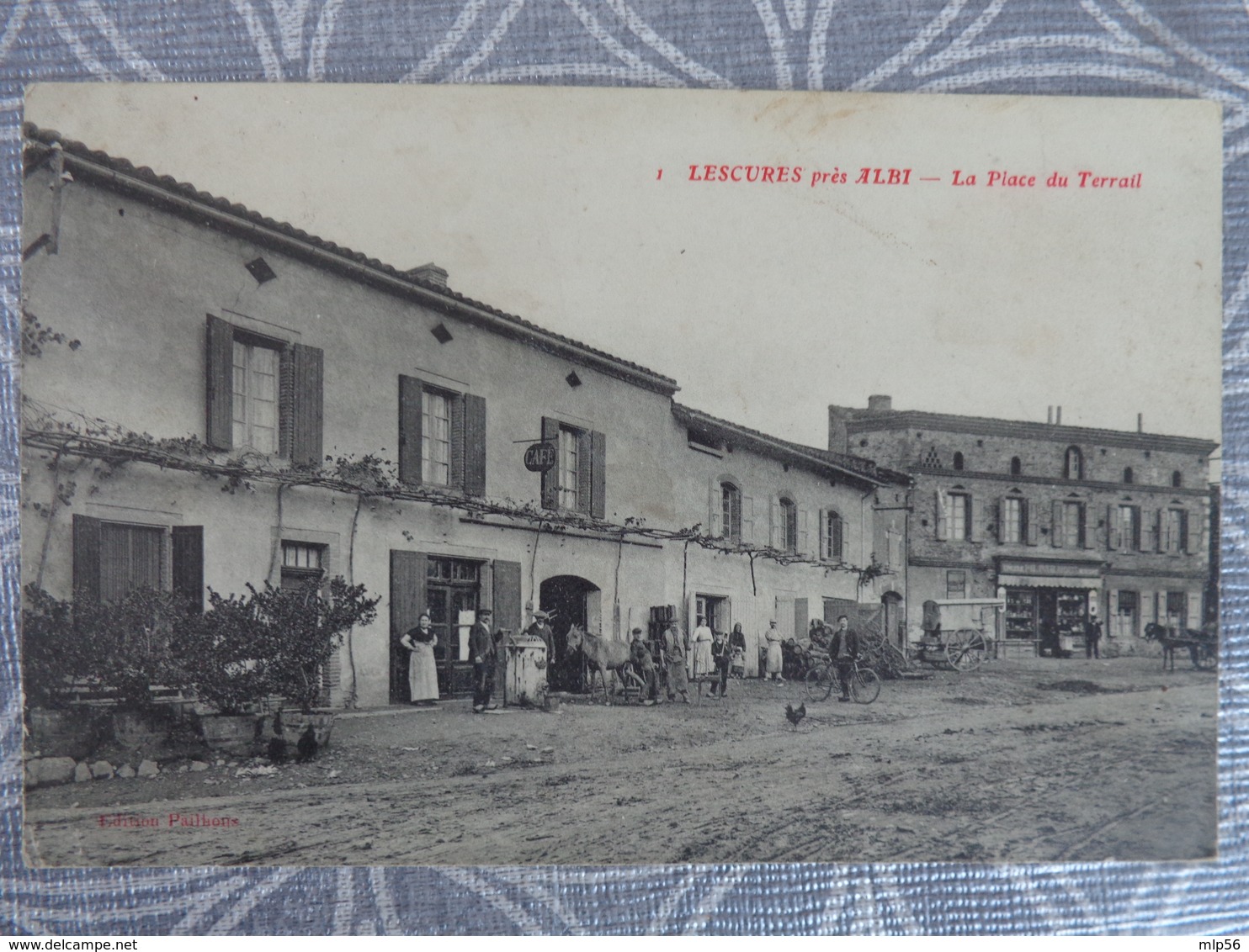 81 LESCURES LESCURE LA PLACE DU TERRAIL 1918 - Lescure