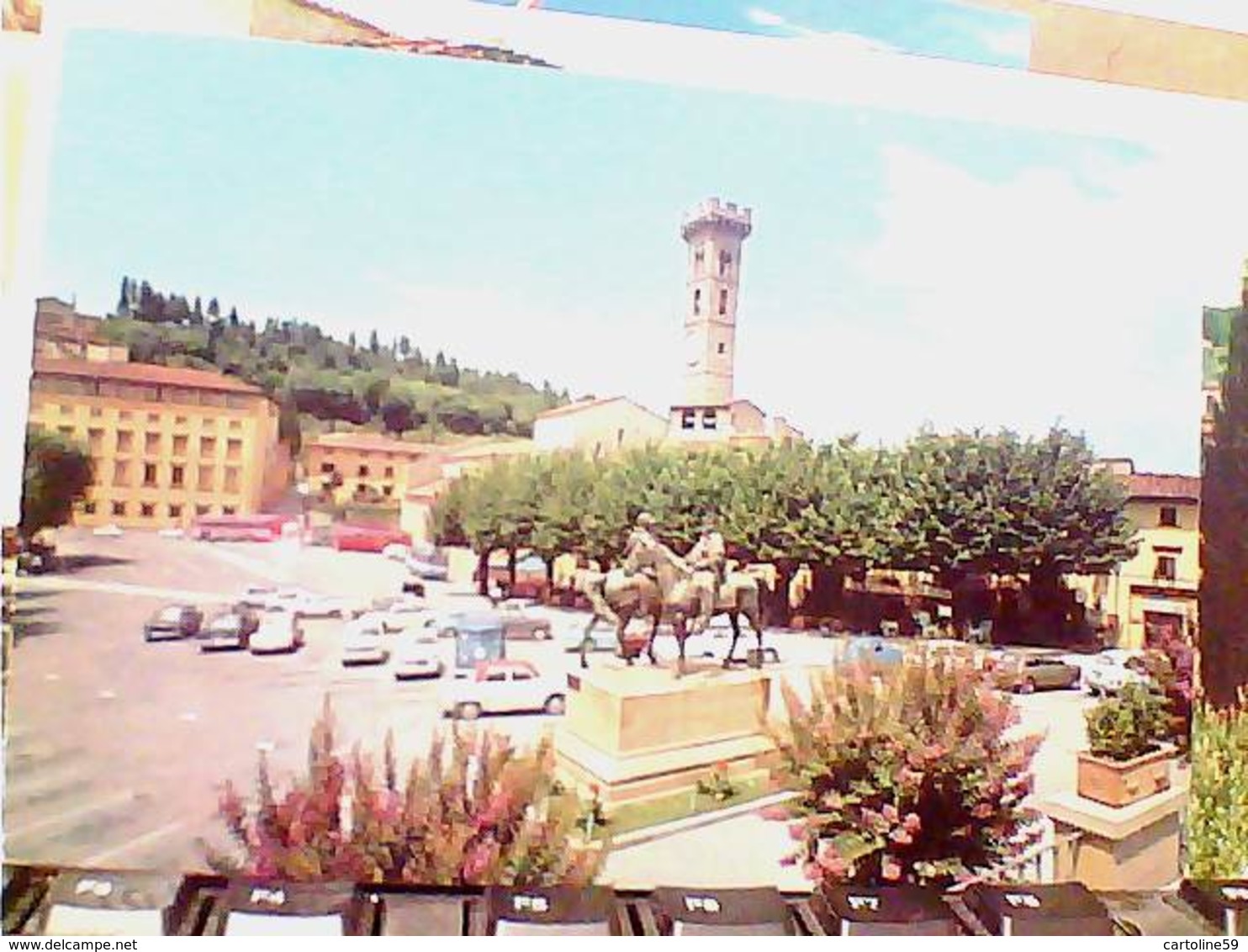 2 CARD  FIESOLE  PIAZZA E VIA S FRANCESCO  VB1963/69 HC9922 - Firenze