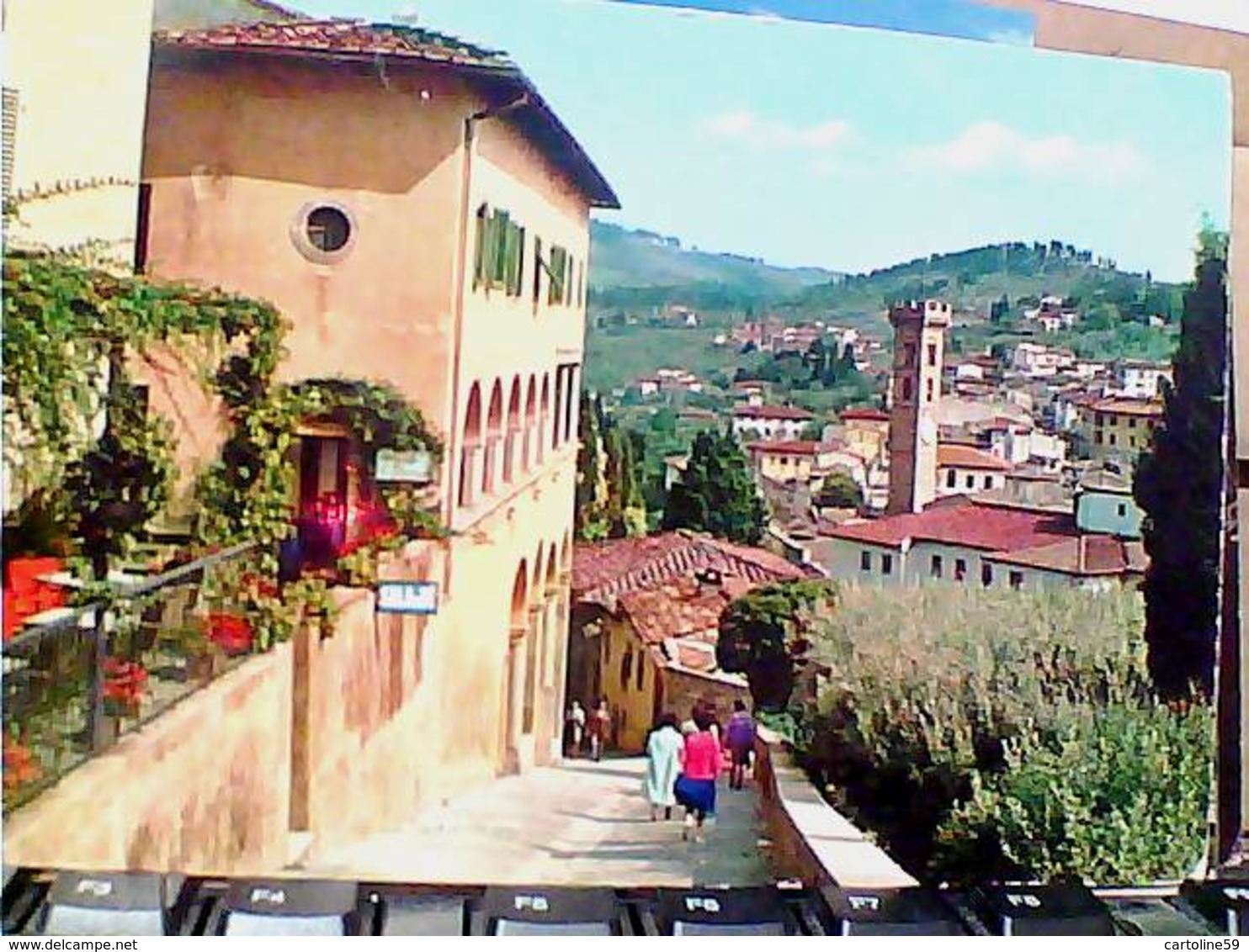 2 CARD  FIESOLE  PIAZZA E VIA S FRANCESCO  VB1963/69 HC9922 - Firenze