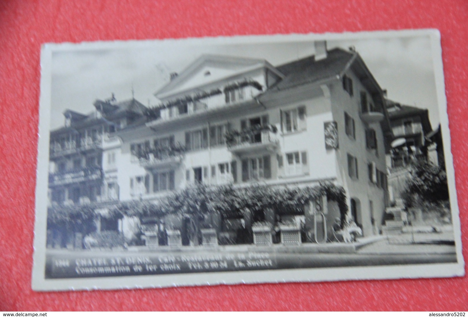 Fribourg Chateau St. Denis Restaurant De La Place  1951 - Fribourg