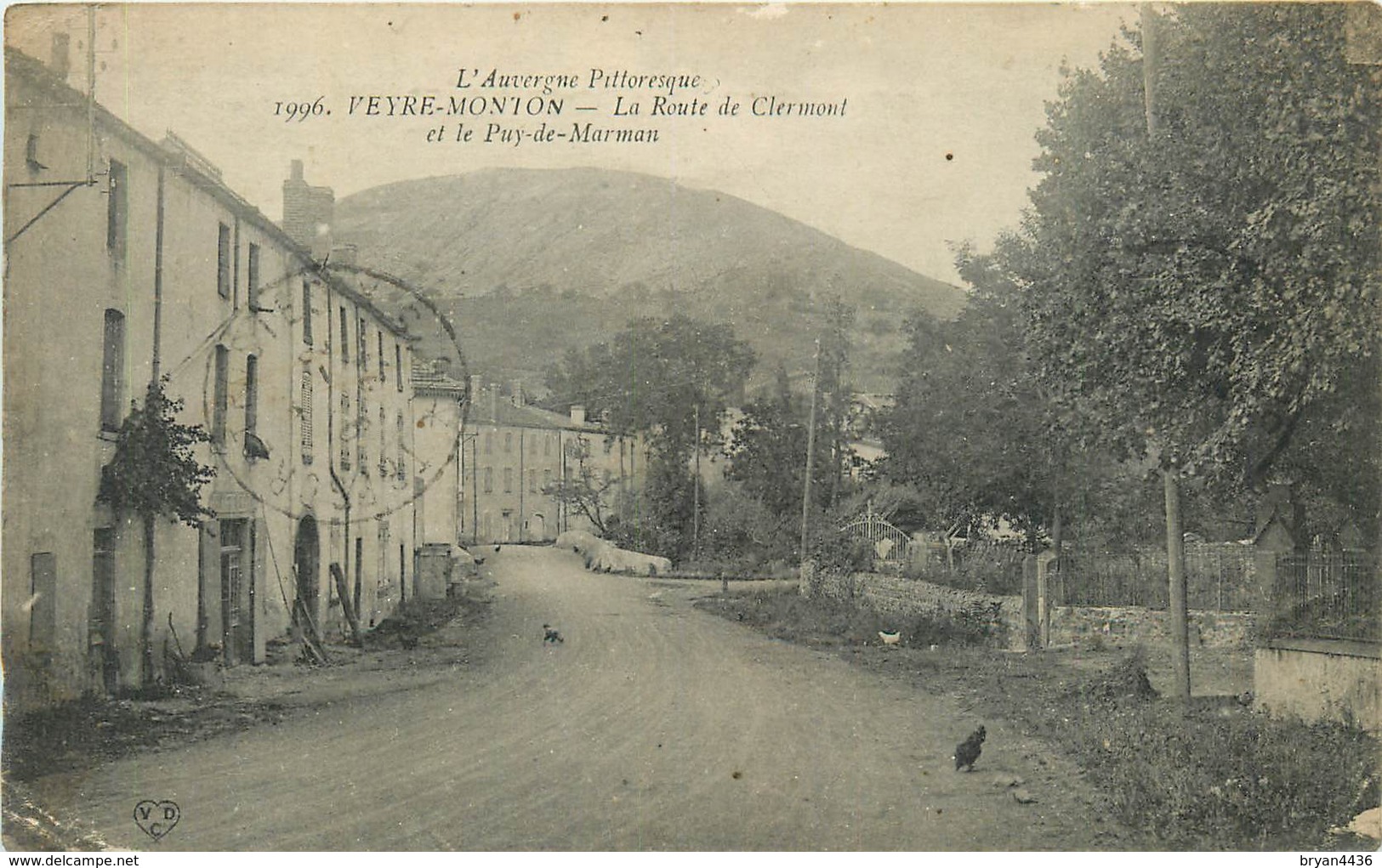 63 - VEYRE MONTON - PUY DE DOME - LA ROUTE DE CLERMONT ET LE PUY DE MARMAN -  VOIR SCANS - Veyre Monton