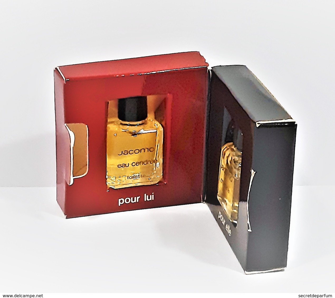 2 Miniatures De Parfum  De JACOMO  DUO  Pour  LUI    EAU CENDRÉE    Pour  ELLE  CHICANE   + BOITE - Miniatures Womens' Fragrances (in Box)