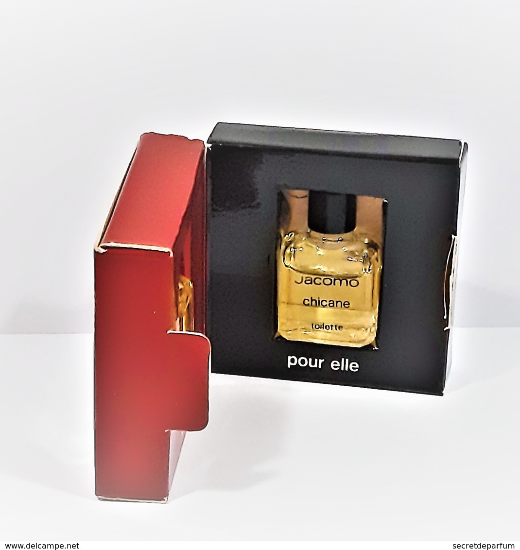 2 Miniatures De Parfum  De JACOMO  DUO  Pour  LUI    EAU CENDRÉE    Pour  ELLE  CHICANE   + BOITE - Miniatures Womens' Fragrances (in Box)