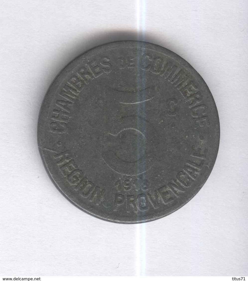 5 Centimes Chambre De Commerce Région Provencale 1918 - Monnaie De Nécessité - Altri & Non Classificati