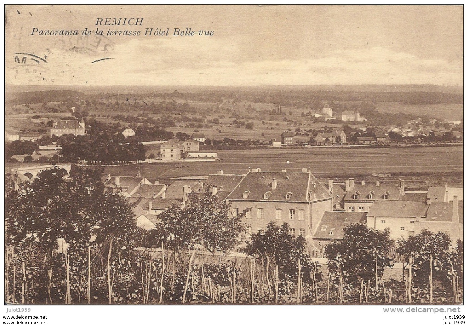 REMICH ..--  Panorama .  1932 Vers IXELLES ( Mr Albert ASTGEN ) .  Voir Verso . - Remich