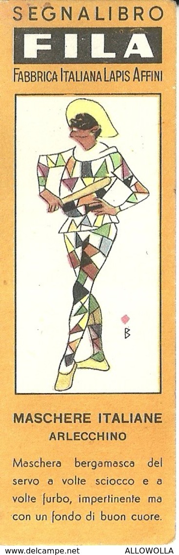 4176 "SEGNALIBRO FILA-MASCHERE ITALIANE-ARLECCHINO" - Segnalibri