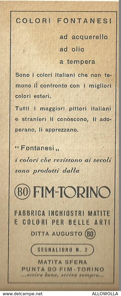 4177 "SEGNALIBRO BO FIM - TORINO-N° 2 IL TAPPETO VOLANTE" - Bladwijzers