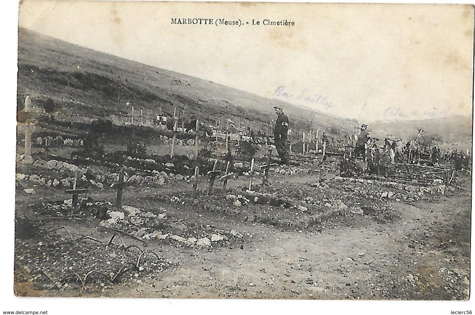 55 MARBOTTE LE CIMETIERE 1915 CPA 2 SCANS - Altri & Non Classificati