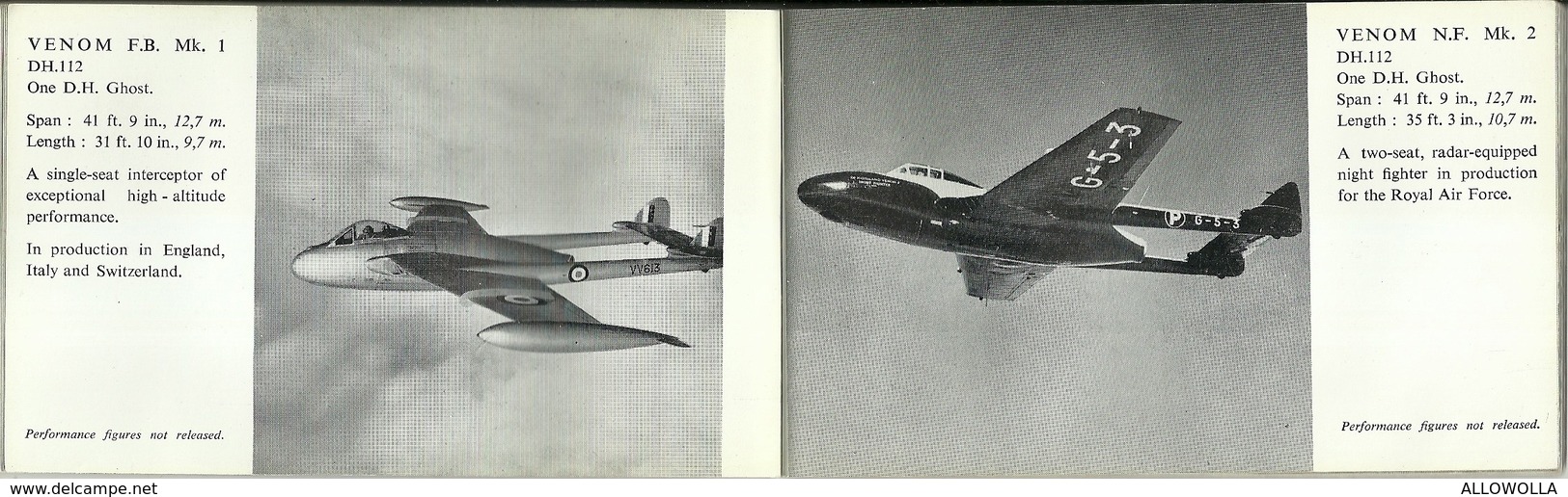 4181 " THE DE HAVILLAND ENTERPRISE-GENERAL INFORMATION BOOKLET N° 12 -AUGUST 1952"ORIGINAL-98 PAGES-DIM.:Cm 8,5 x 14,5