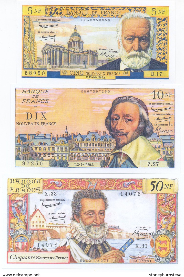 France 5 Note Set 1959 COPY - Non Classificati