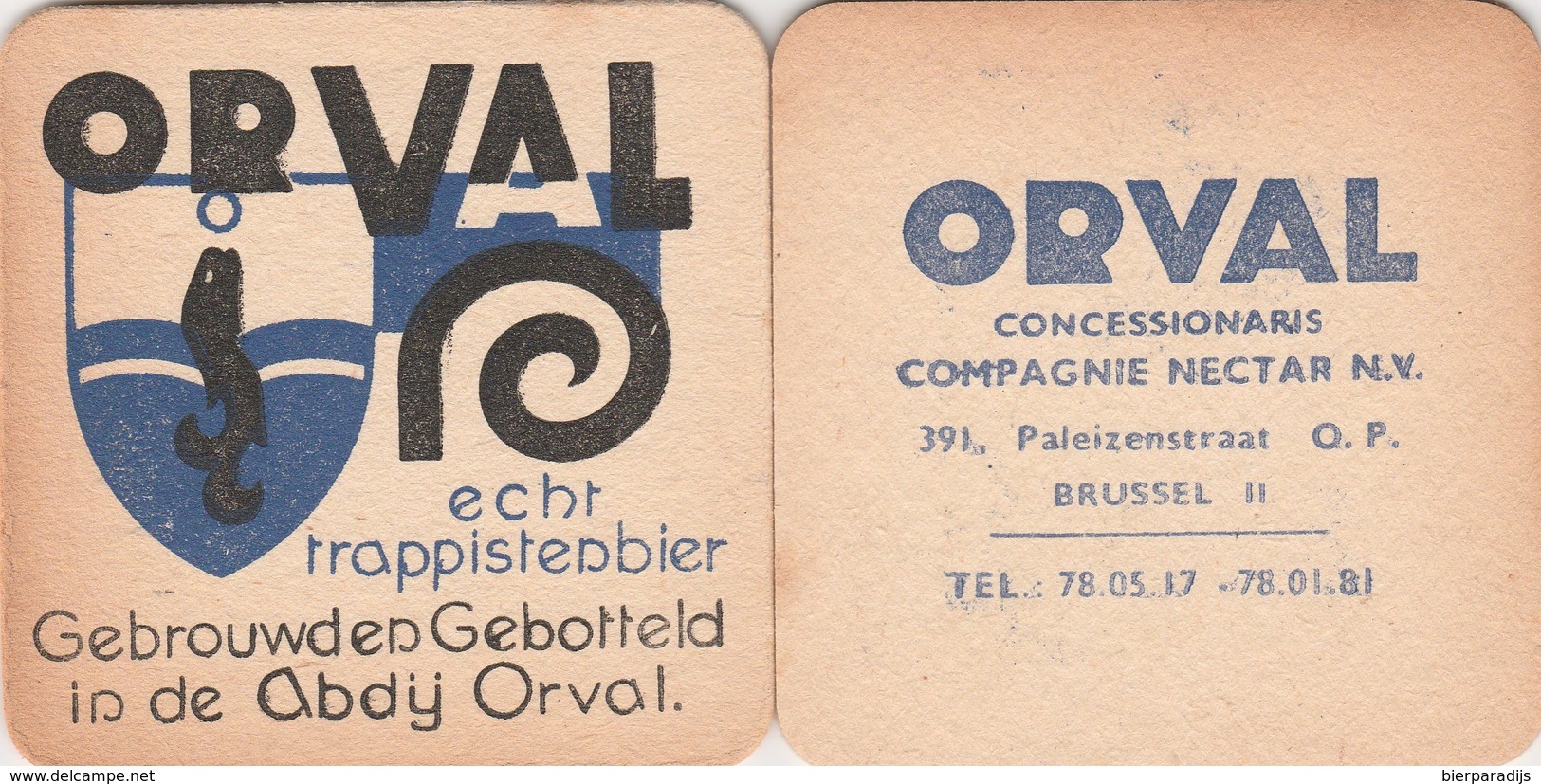 Viltje  Orval  - Trappist  Rv - Bierdeckel