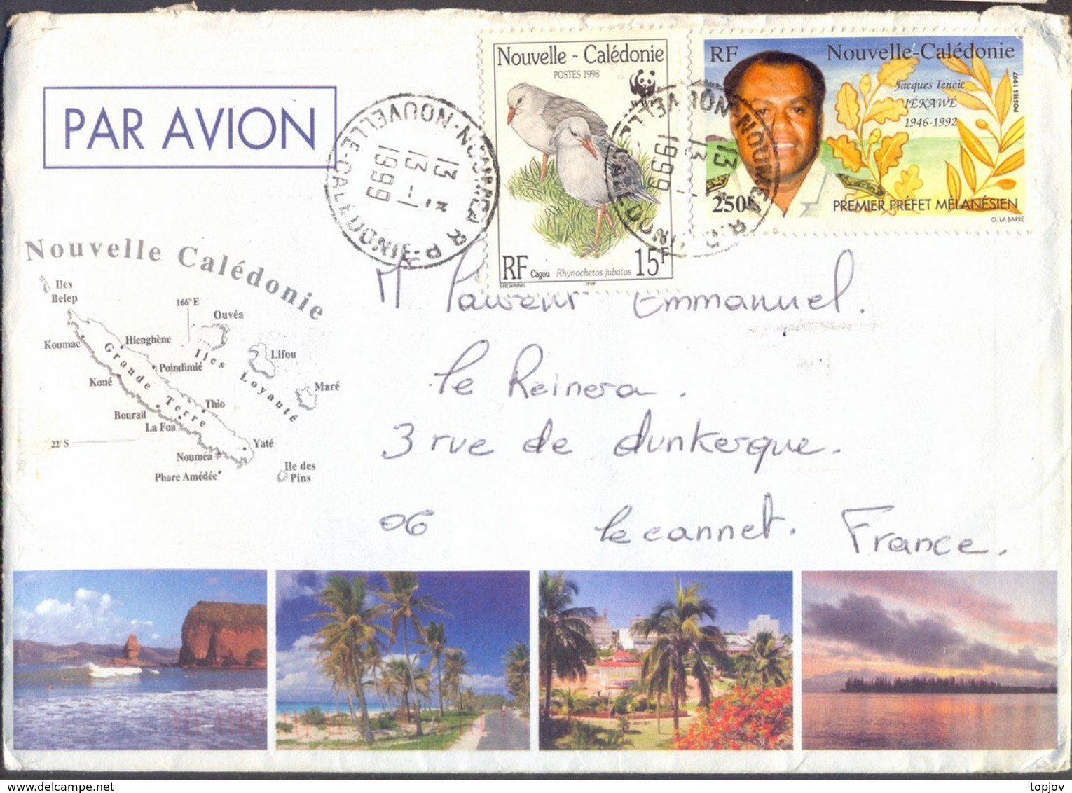 NEW  CALEDONIA - IEKAWE  PERFET  MELANESIEN - Airmail - 1999 - Covers & Documents