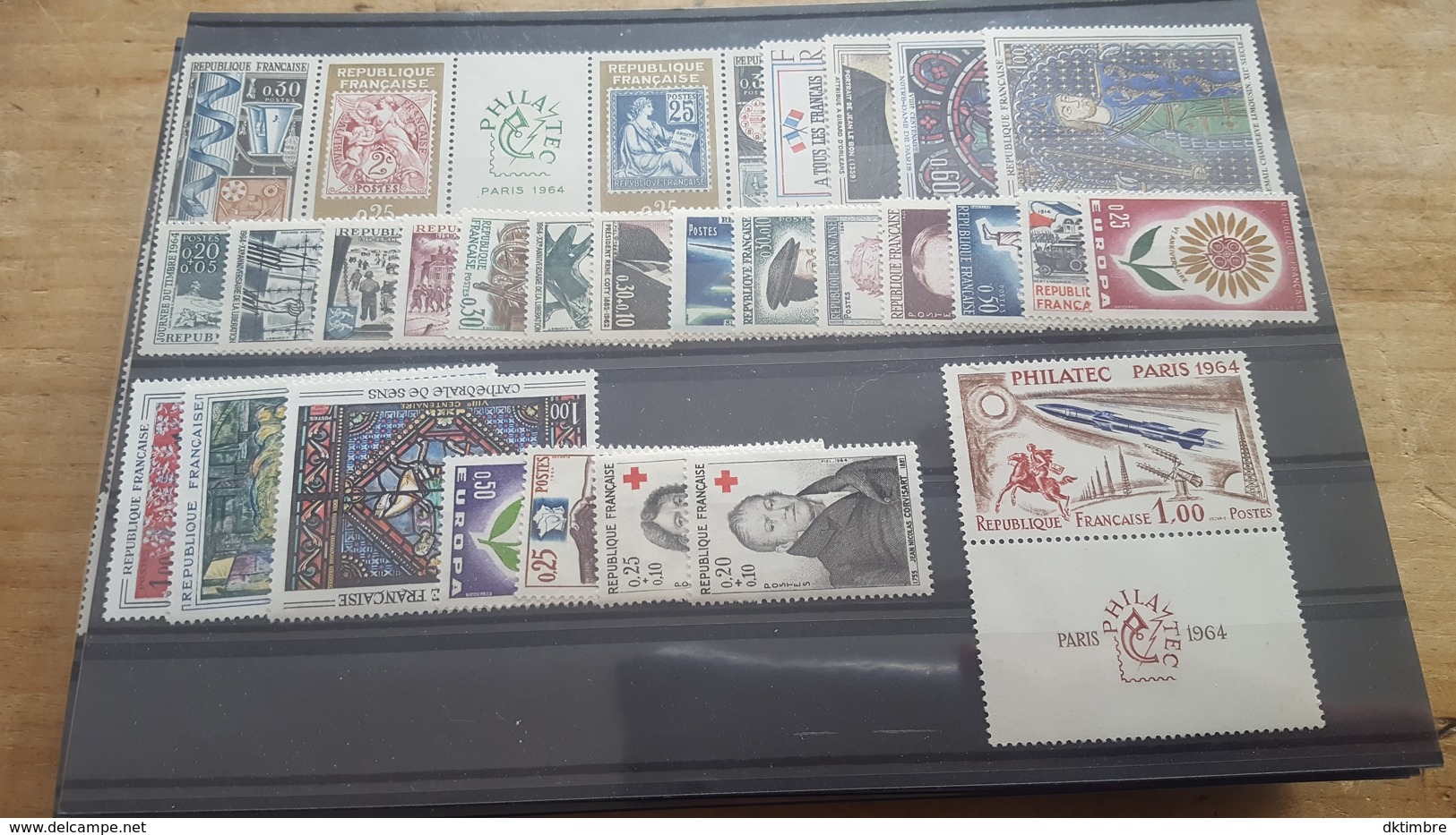 LOT 457637 TIMBRE DE FRANCE NEUF** LUXE ANNEE 1964 VALEUR 49 EUROS BLOC - 1960-1969