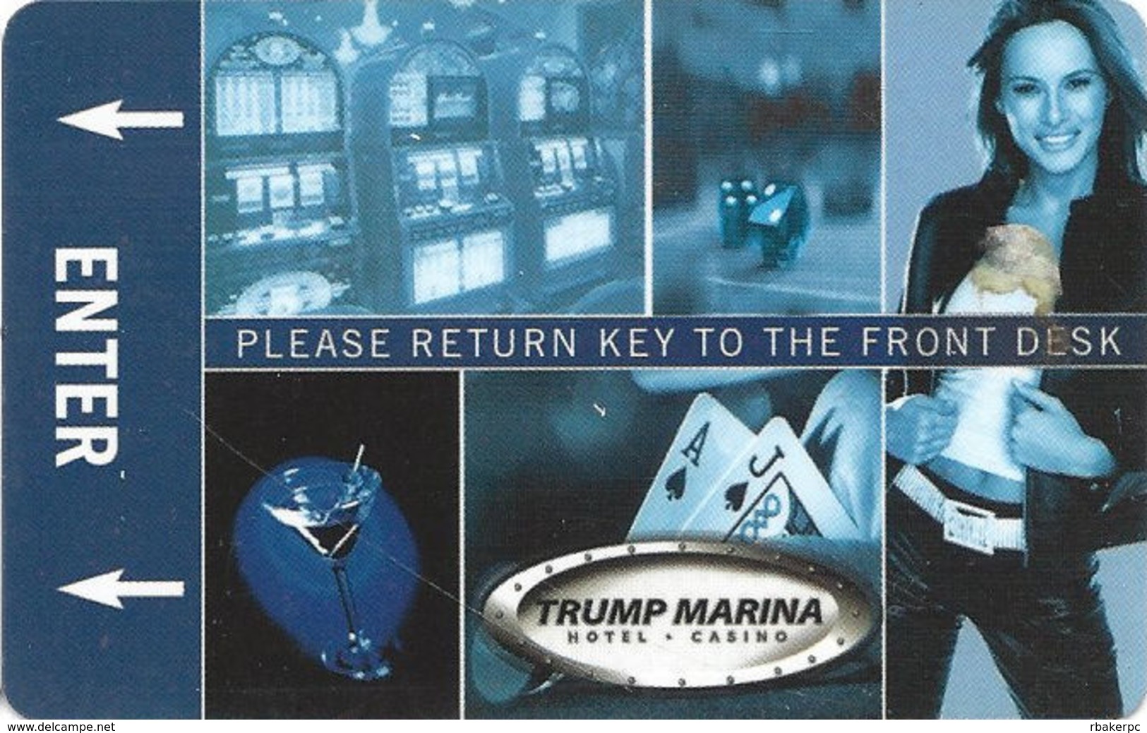 Trump Marina Casino - Atlantic City NJ - Hotel Room Key Card - Innovative Manufacturer Mark - Hotel Keycards