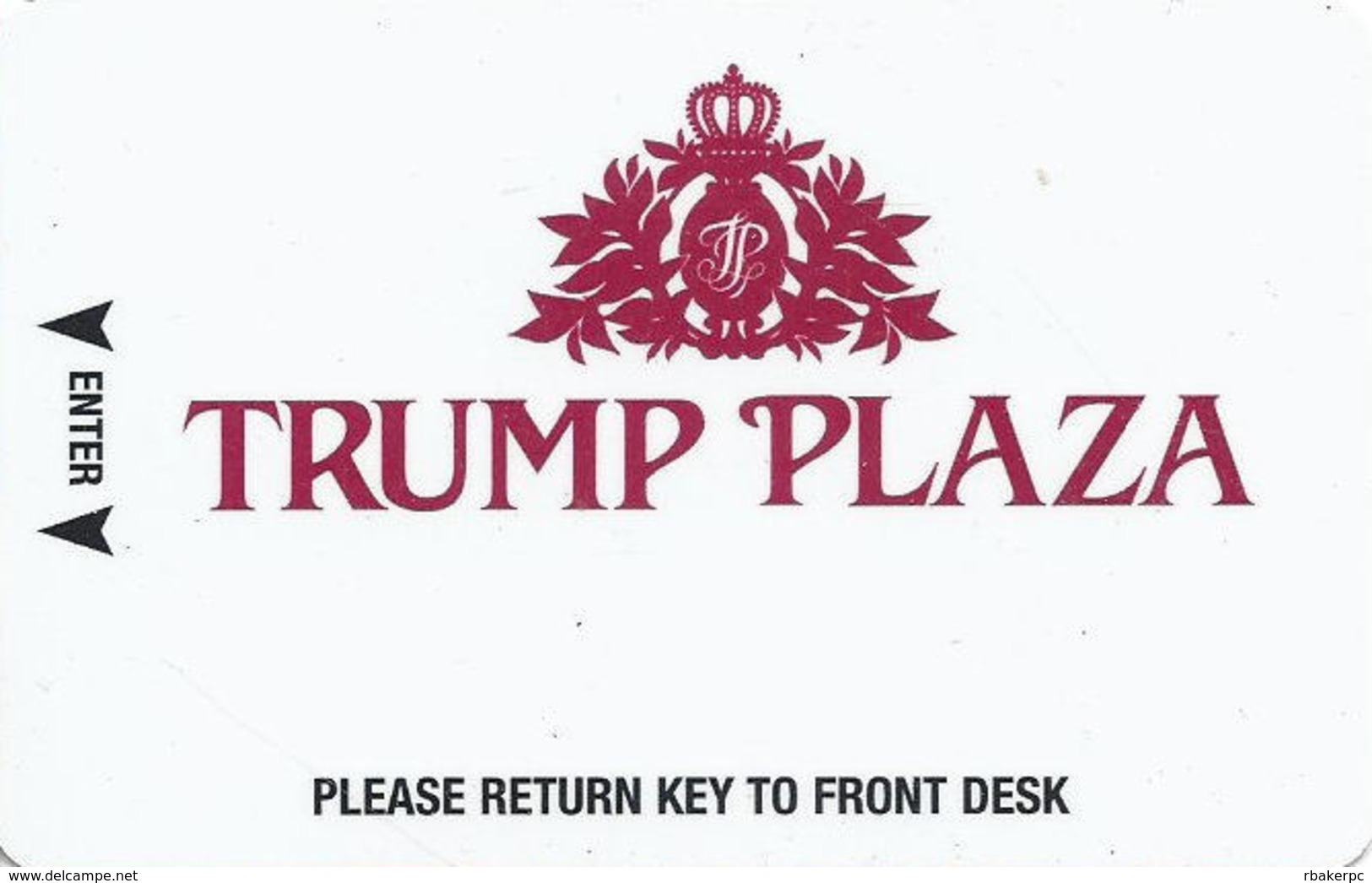 Trump Plaza Casino - Atlantic City NJ - Hotel Room Key Card With Innovative Manufacturer Mark - Hotel Keycards