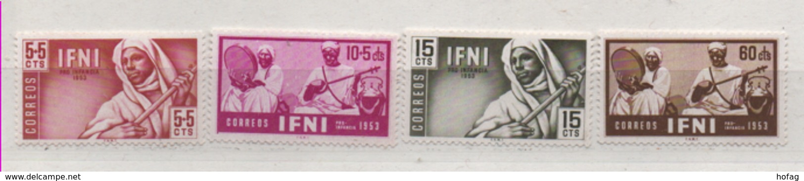 Ifni Spanien MiNr.: 124-127 Satz Postfrisch; Spain Colony MNH Scott: B13 ; B14 ; 57 ;58  Yt: 69-72 - Ifni