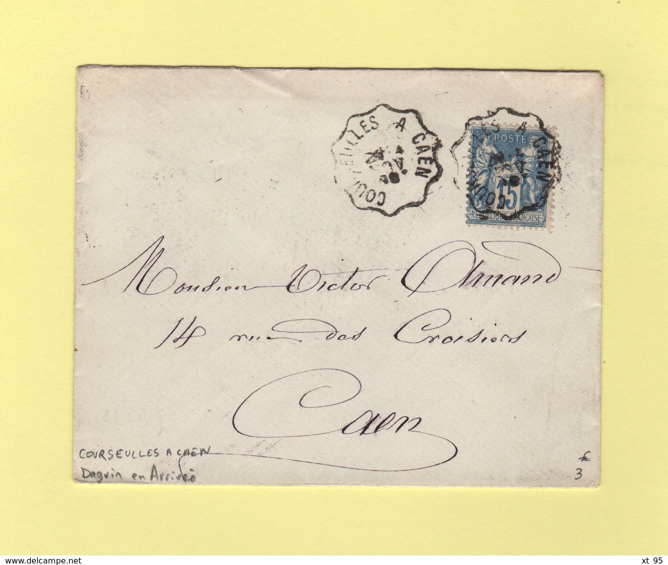 Convoyeur Courseulles A Caen - 1899 - Type Sage - Correo Ferroviario