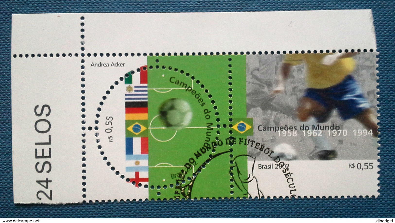 001- BRASILE - 2002 - " World Cup Soccer Korea Cmpl , Scott 2840 " Annullato Gomma Integra Mnh - Oblitérés