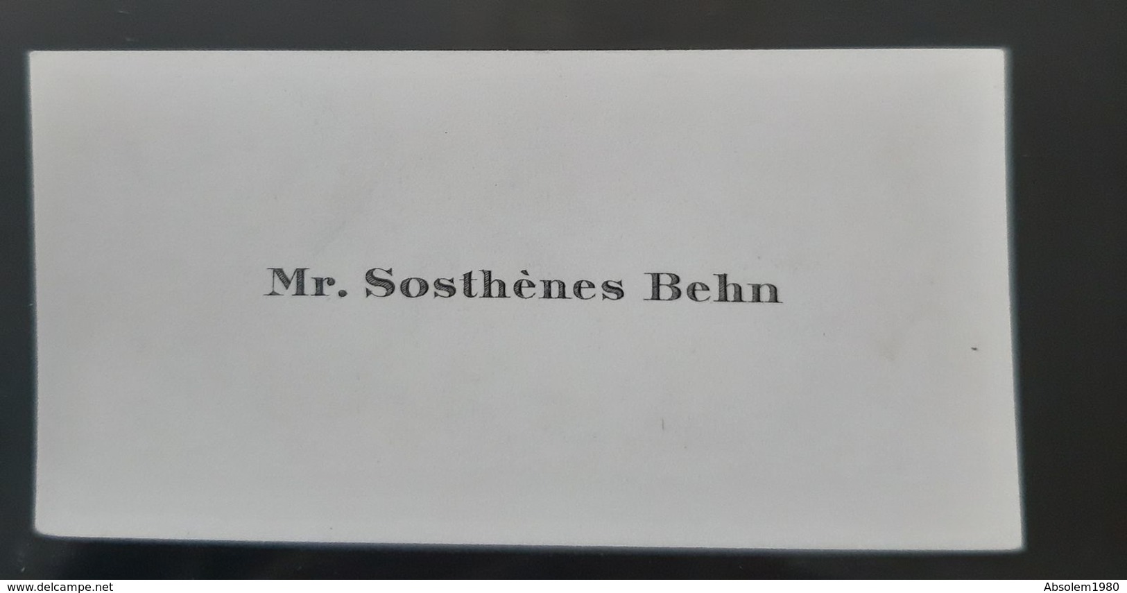 SOSTHENES BEHN FONDATEUR ITT HOMME D'AFFAIRE USA INTERNATIONAL TELEPHONE AND TELEGRAPH AMERICAN BUSINESSMAN US ARMY - Cartes De Visite