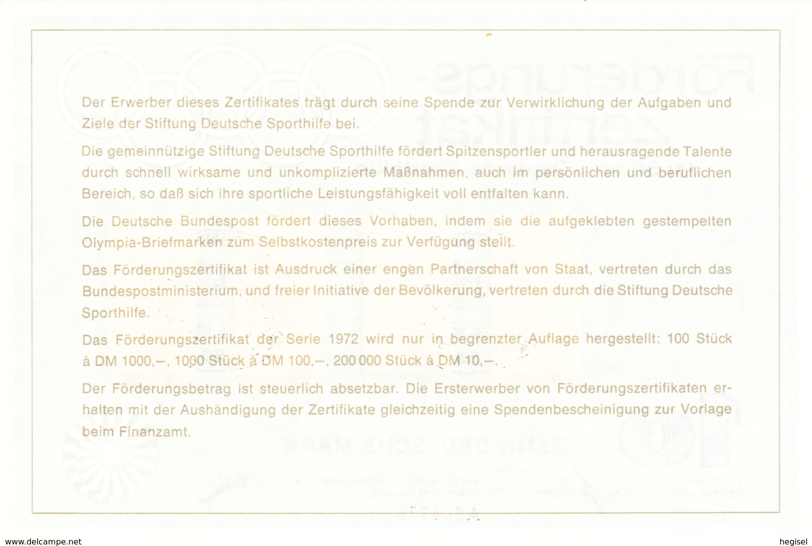 1972, Deutschland, "Olympische Spiele In München", SST. Bonn, FDC, Förderungszertifikat Der Stiftung Deutsche Sporthilfe - Sommer 1972: München