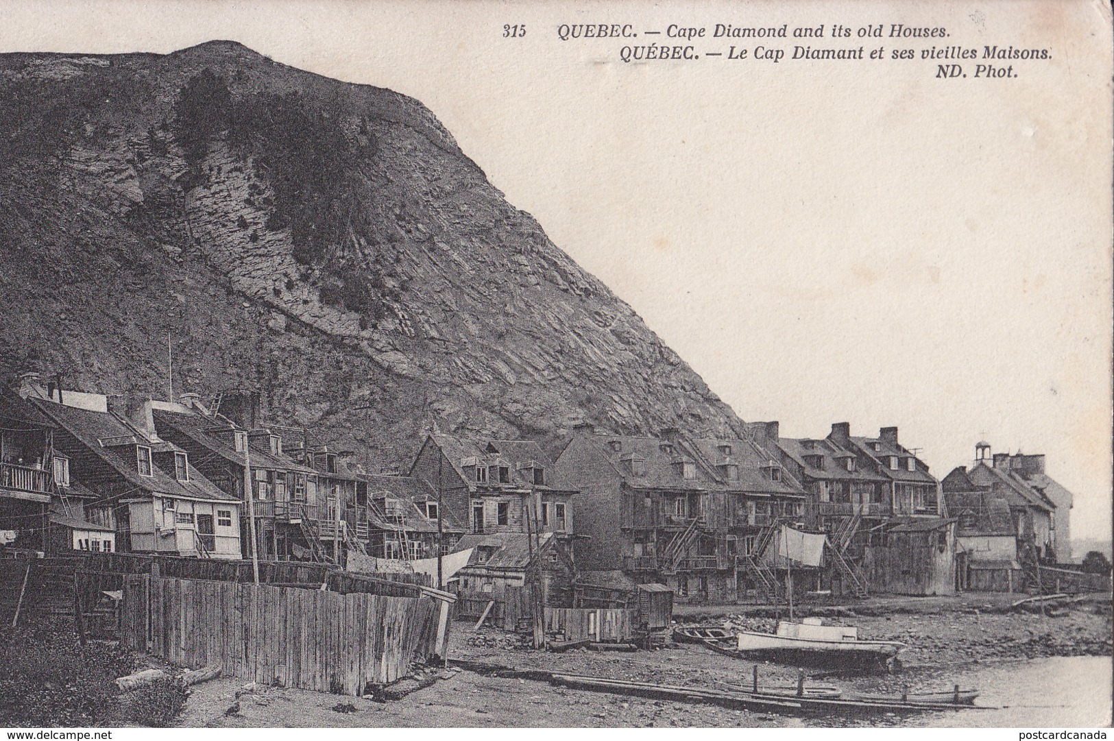 RPPC REAL PHOTO POSTCARD CAPE DIAMOND N.D. PHOTO 315 - Québec - La Cité