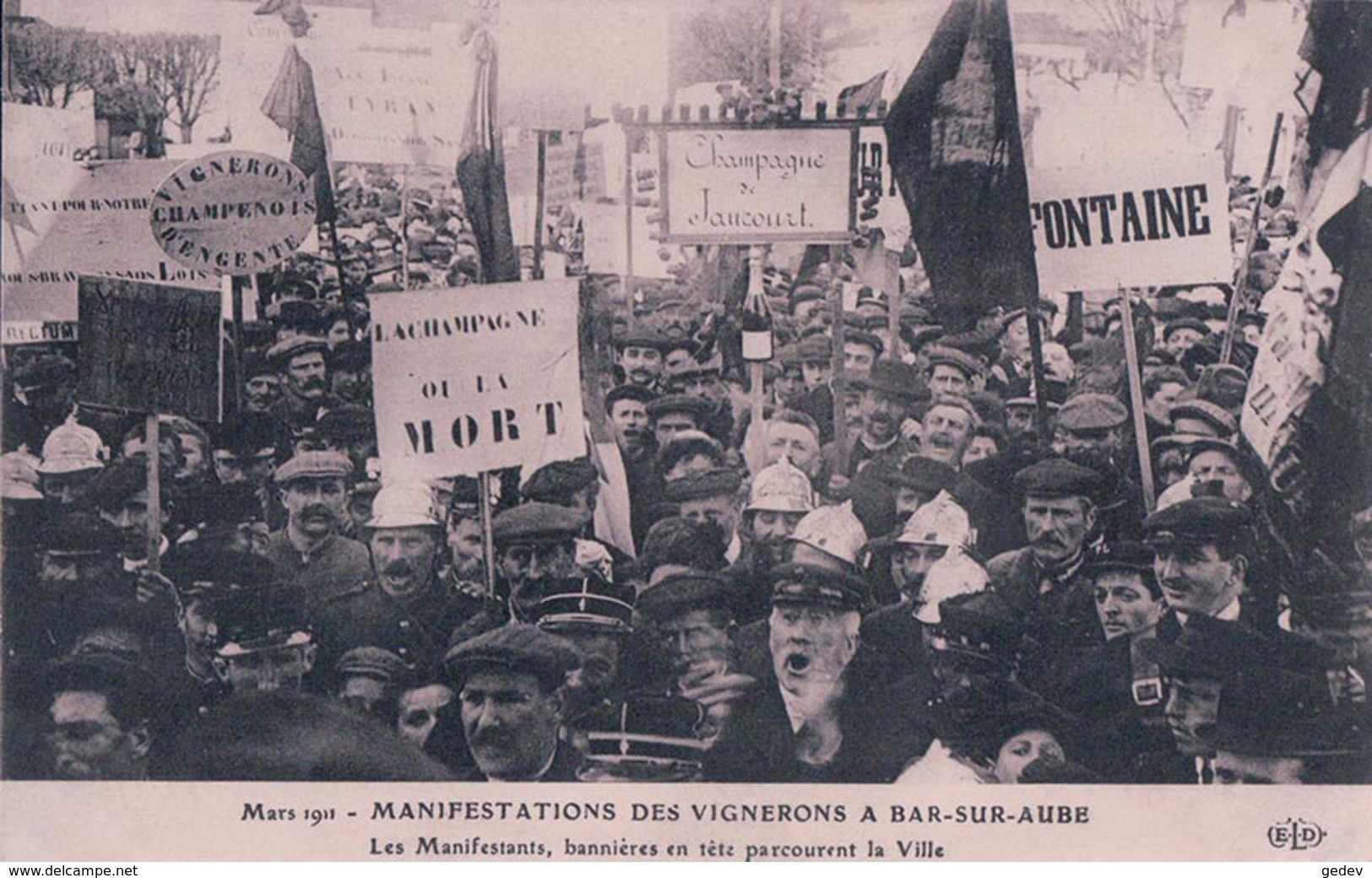 France 10, Bar Sur Aube, Manifestations Des Vignerons En Mars 1911 (1911) - Bar-sur-Aube