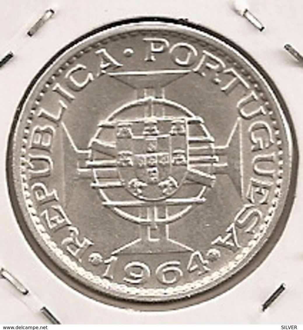 TIMOR 10$ ESCUDOS1964 SILVER DIFICILLE - Timor