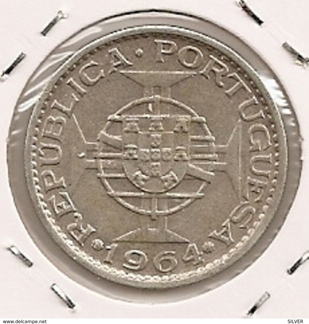 TIMOR 10$ ESCUDOS1964 SILVER TRES DIFICILLE TTBE - Timor