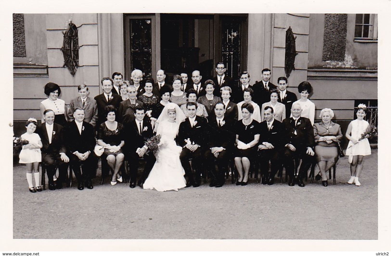 AK Foto Hochzeitsgesellschaft Brautpaar - 1964 (41661) - Hochzeiten