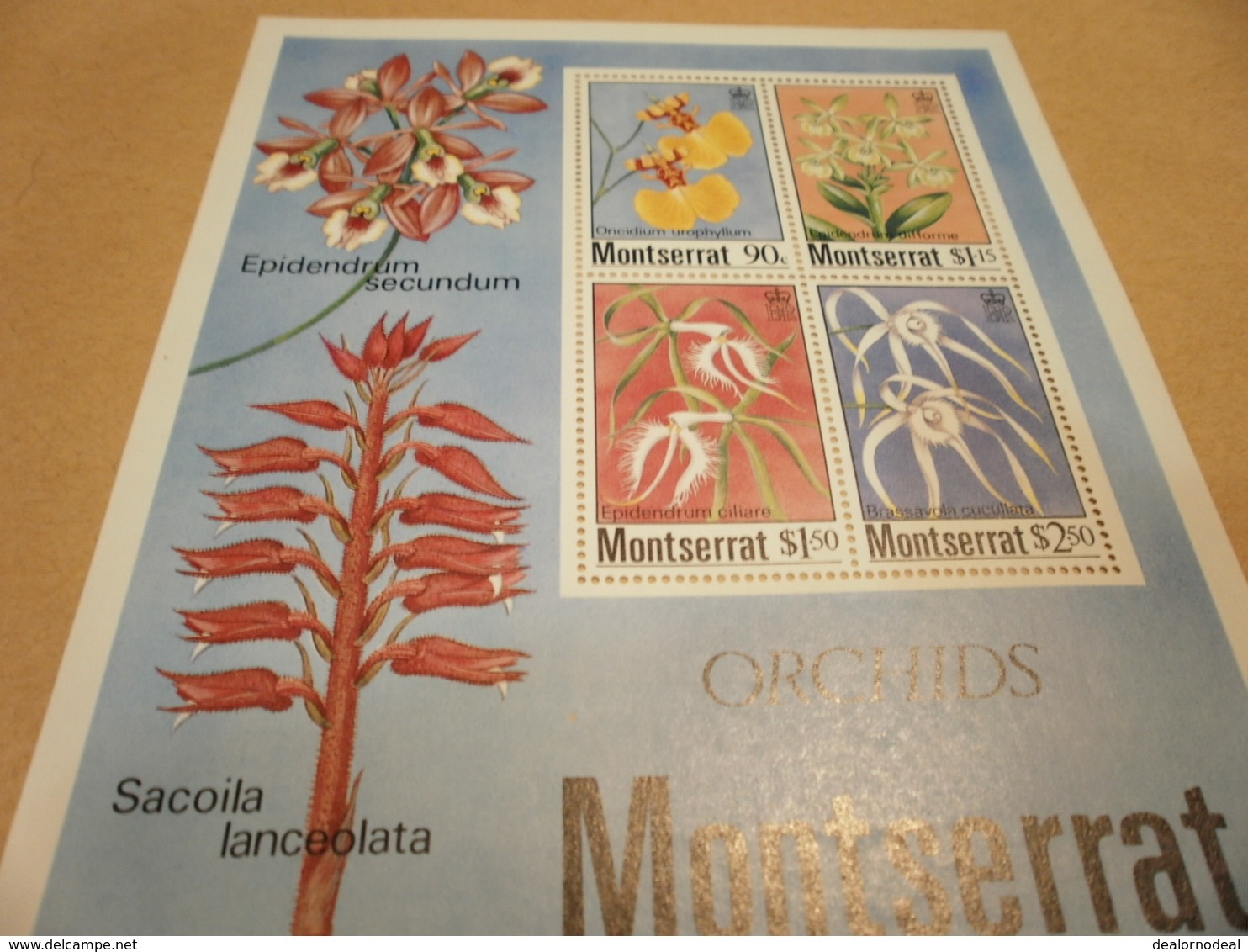 Miniature Sheet Montserrat Orchids 1985 - Montserrat