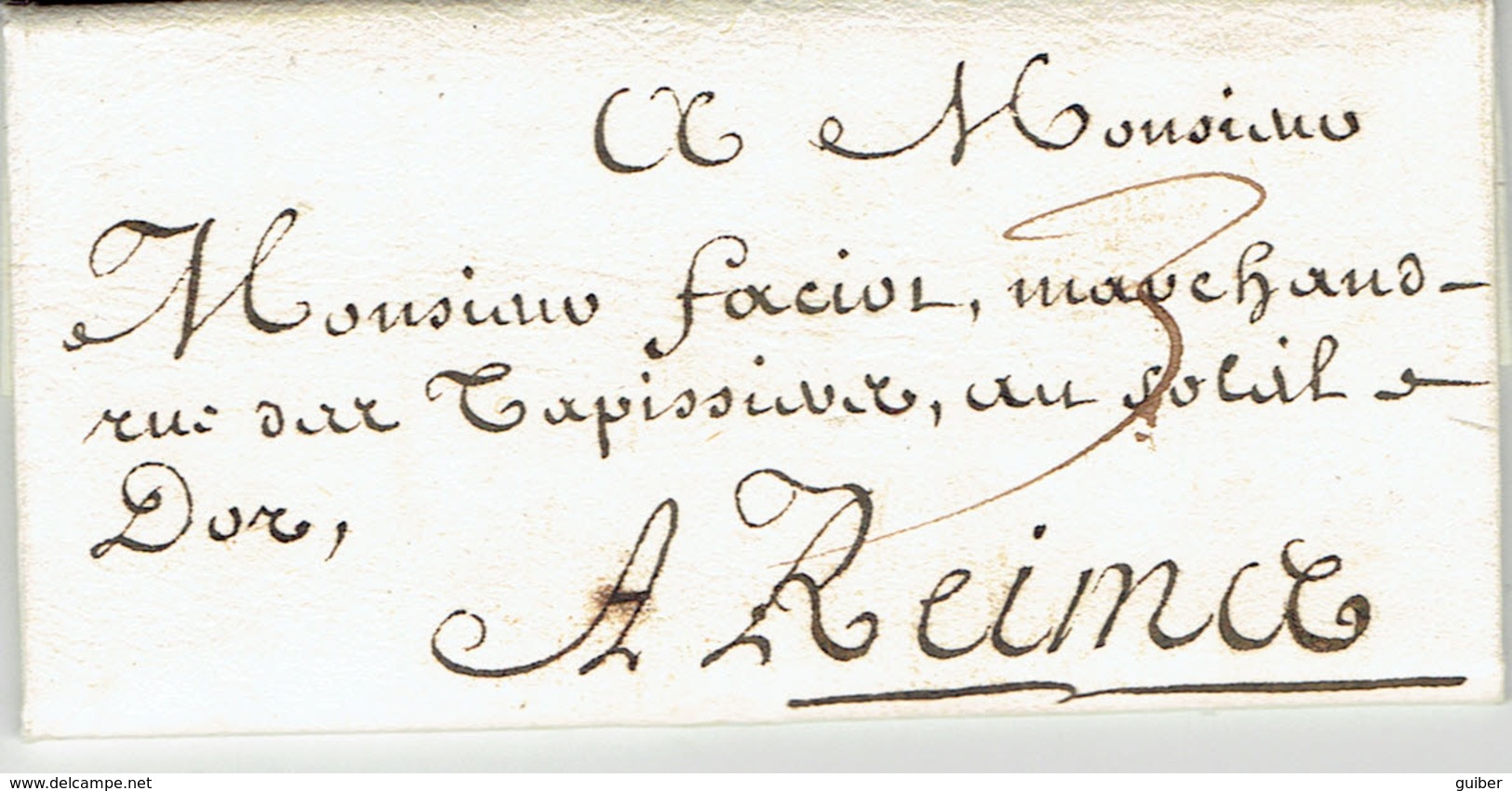 LAC Datée Du 15 Avril 1700 De Charleville D7 Vers Reims Port 3 Cachet De Fermeture Cire Noire Emblematique - ....-1700: Précurseurs