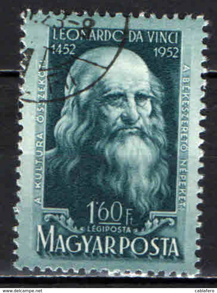 UNGHERIA - 1952 - LEONARDO DA VINCI - USATO - Usati